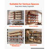 VEVOR Lumber Rack, 4-Tier 4-Pack 110 lbs per Tier, Foldable Wood Storage, Wall-mounted for Garages, Workshops, Warehouse, Heavy-Duty Cantilever Arms, 3-Level Adjustment, Steel, Orange & Black