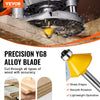 VEVOR Router Bits Set, 15 Pieces, Carbide Router Bit Kit with 1/4 Inch Shank, Plastic Carrying Case, Woodworking Tools for Professional and Beginners Carpenter, for Wood MDF Particle Board Plywood