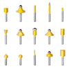 VEVOR Router Bits Set, 15 Pieces, Carbide Router Bit Kit with 1/4 Inch Shank, Plastic Carrying Case, Woodworking Tools for Professional and Beginners Carpenter, for Wood MDF Particle Board Plywood