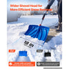 VEVOR Snow Shovel for Driveway 18" Wide Plastic Shovel with D-Grip Handle, for Home Garden Camping Outdoor Use, Steel Strip, Large Capacity Lightweight Snow Removal Tool with Extended Steel Handle