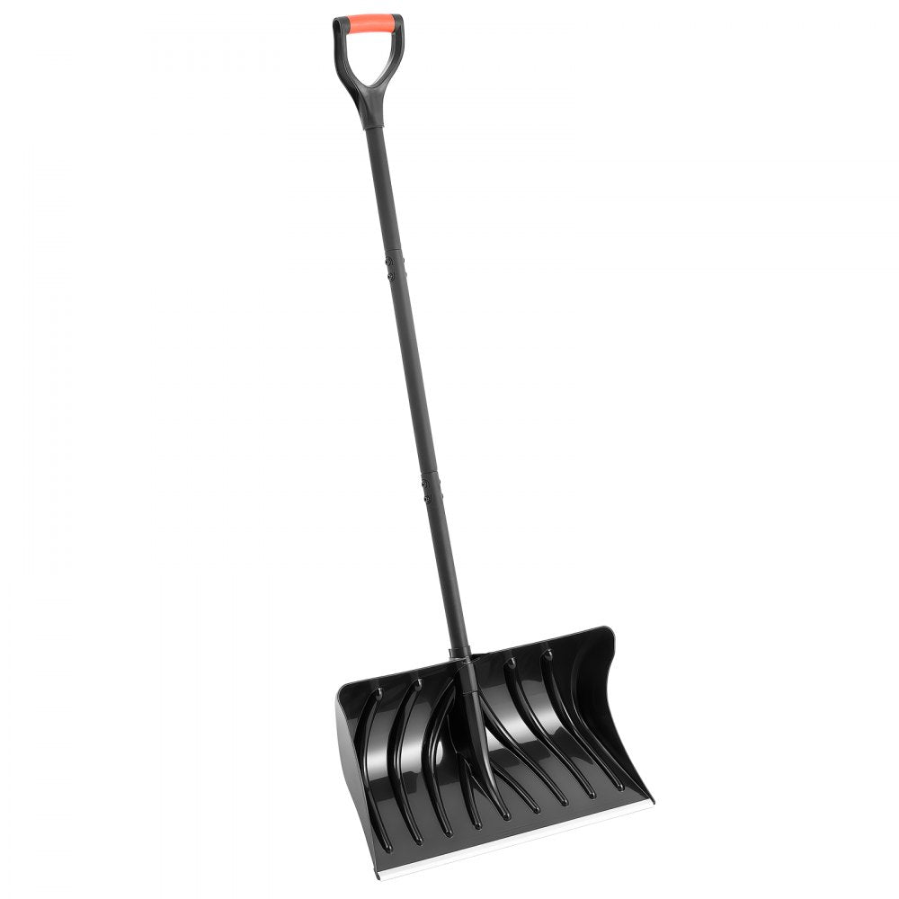 VEVOR Snow Shovel for Driveway 22" Wide Plastic Shovel with D-Grip Handle, for Home Garden Camping Outdoor Use, Aluminum Strip, Large Capacity Lightweight Snow Removal Tool with Extended Steel Handle