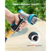 VEVOR Hose Nozzle, 10 Adjustable Spray Patterns, Metal Water Hose Nozzle with Comfortable Ergonomic Grip, Garden Hose Nozzle Sprayer with Flow Control for Watering Plants & Lawns, Washing Cars & Pets