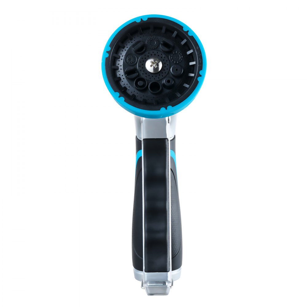 VEVOR Hose Nozzle, 10 Adjustable Spray Patterns, Metal Water Hose Nozzle with Comfortable Ergonomic Grip, Garden Hose Nozzle Sprayer with Flow Control for Watering Plants & Lawns, Washing Cars & Pets