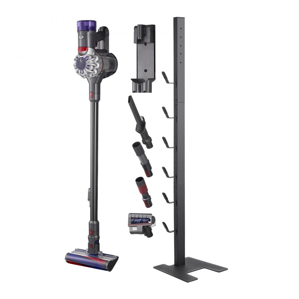 VEVOR Vacuum Stand, Compatible With Dyson V6 V7 V8 V10 V11 V15, Stable Vacuum Stand Holder with 6 Hooks for Dyson DC30 DC31 DC34 DC35 DC58 DC59 DC62 D74 Cordless Upright Vacuum Cleaners & Accessories