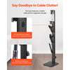 VEVOR Vacuum Stand, Compatible with Dyson G5 V15 V12 V11 V10 V8 V7 V6 Series Upright Vacuums Cleaners & Accessories, Stable Vacuum Stand Holder with 6 Hooks and Non-slip Footpads, Black