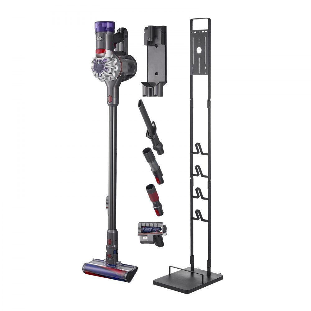 VEVOR Vacuum Stand, Compatible With Dyson V6 V7 V8 V10 V11 V15, Stable Vacuum Stand Holder with 4 Hooks for Dyson DC30 DC31 DC34 DC35 DC58 DC59 DC62 D74 Cordless Upright Vacuum Cleaners & Accessories