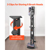 VEVOR Vacuum Stand, Compatible With V7 V8 V10 V11 V12 V15 Series Upright Vacuum Cleaners & Accessories, Stable Vacuum Stand Holder with 4 Anti-slip Pads and 3 Clips for Storing 6 Brush Heads