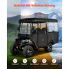 VEVOR Golf Cart Cover, Visible Full-Enclosure 2+2/4 Passenger Golf Cart, 420D Waterproof Oxford Fabric Club Car Cover Fits Most Carts Club Car, Yamaha, EZGO, Honda, PVC Coating & Windproof Hook Design