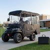 VEVOR Golf Cart Cover, Visible Full-Enclosure 2+2/4 Passenger Golf Cart, 420D Waterproof Oxford Fabric Club Car Cover Fits Most Carts Club Car, Yamaha, EZGO, Honda, PVC Coating & Windproof Hook Design