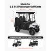 VEVOR Golf Cart Cover, Visible Full-Enclosure 2&2+2 Passenger Golf Cart, 420D Waterproof Oxford Fabric Club Car Cover Fits Most Carts Club Car, Yamaha, EZGO, Honda, PVC Coating & Windproof Hook Design