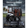 VEVOR Golf Cart Cover, Visible Full-Enclosure 2&2+2 Passenger Golf Cart, 420D Waterproof Oxford Fabric Club Car Cover Fits Most Carts Club Car, Yamaha, EZGO, Honda, PVC Coating & Windproof Hook Design