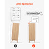 VEVOR 5 Fluted Drawer Dresser, Wooden Chest of Drawers with Sliding & Anti-tip Device, Modern Minimalist Dresser Chest, Closet Storage Organizer for Living Room, Hallway, Bedroom, Entryway, Light Wood