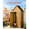 VEVOR Outdoor Storage Shed, 44.09" x 66.93" Wood & Metal Garden Tool Shed with Lockable Doors & Sloped Roof, Waterproof Outside Storage Cabinet with Shelves & Floor for Backyard Patio Lawn, Brown