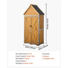 VEVOR Outdoor Storage Shed, 44.09" x 66.93" Wood & Metal Garden Tool Shed with Lockable Doors & Sloped Roof, Waterproof Outside Storage Cabinet with Shelves & Floor for Backyard Patio Lawn, Brown