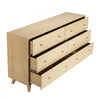VEVOR 6 Drawer Dresser, Wooden Chest of Drawers with Sliding with Anti-tip Device, Modern Minimalist Dresser Chest, Closet Storage Organizer for Living Room, Hallway, Bedroom, Entryway, Light Wood