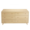 VEVOR 6 Drawer Dresser, Wooden Chest of Drawers with Sliding with Anti-tip Device, Modern Minimalist Dresser Chest, Closet Storage Organizer for Living Room, Hallway, Bedroom, Entryway, Light Wood