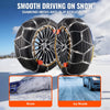 VEVOR Auto Tightening Snow Chains, Diamond Mesh Traction Wheel Chains for Anti-slip, Manganese Alloy Steel Emergency Tire Chains for Cars, Pickups, SUVs, and Trucks (Set of 2)
