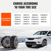 VEVOR Auto Tightening Snow Chains, Diamond Mesh Traction Wheel Chains for Anti-slip, Manganese Alloy Steel Emergency Tire Chains for Cars, Pickups, SUVs, and Trucks (Set of 2)