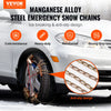 VEVOR 16 PCS Thickened Snow Chains, Tire Traction Wheel Chains for Tire Width 8-8.8 in /205-225 mm, Manganese Alloy Steel Emergency Tire Chains for Cars, Pickups, SUVs, and Trucks