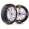 VEVOR 16 PCS Thickened Snow Chains, Tire Traction Wheel Chains for Tire Width 8-8.8 in /205-225 mm, Manganese Alloy Steel Emergency Tire Chains for Cars, Pickups, SUVs, and Trucks