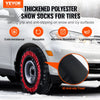 VEVOR Thickened Snow Socks for Tires, Polyester Fiber Tire Socks with Elastic Straps, Snow Traction Tire Cover for Car, SUV, Pickup and Truck (Pack of 2)-Extra Large