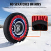 VEVOR Thickened Snow Socks for Tires, Polyester Fiber Tire Socks with Elastic Straps, Snow Traction Tire Cover for Car, SUV, Pickup and Truck (Pack of 2)-Extra Large