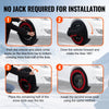 VEVOR Thickened Snow Socks for Tires, Polyester Fiber Tire Socks with Elastic Straps, Snow Traction Tire Cover for Car, SUV, Pickup and Truck (Pack of 2)-Extra Large