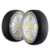 VEVOR Thickened Snow Socks for Tires, Full Coverage Tire Socks with Polyester Fiber, Snow Traction Tire Cover for Car, SUV, Pickup and Truck (Pack of 2)-Large