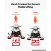 VEVOR Snowmobile Lift Stand with 5.5"-28" Lift Height & Manual Hand Crank, 1000LBS Load Capacity, Heavy-Duty Steel Support, Foldable Snowmobile Lifting Stand for Easy Track Maintenance & Parts Repair