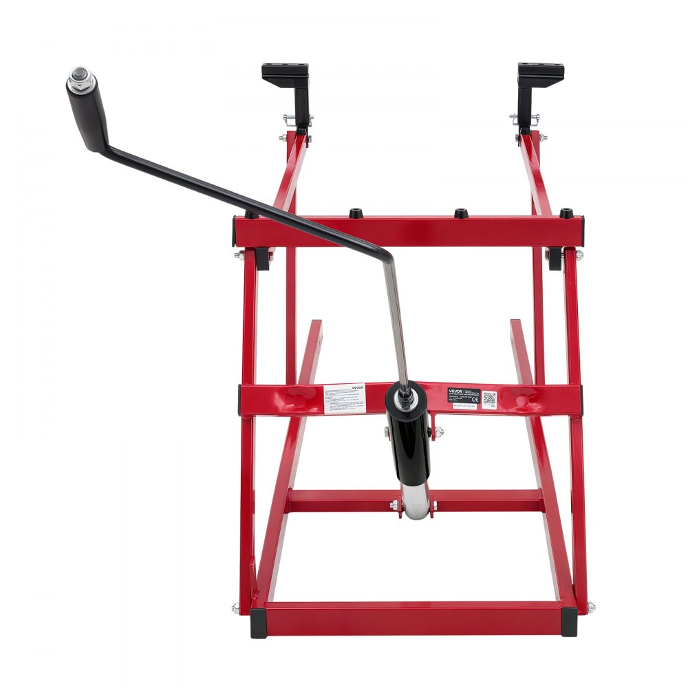 VEVOR Snowmobile Lift Stand with 5.5"-28" Lift Height & Manual Hand Crank, 1000LBS Load Capacity, Heavy-Duty Steel Support, Foldable Snowmobile Lifting Stand for Easy Track Maintenance & Parts Repair