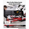 VEVOR Snowmobile Dolly Lift Stand 5.5"-28" Lift Height & Manual Hand Crank, 1000LBS Load Capacity with Wheels, Heavy-Duty Steel Support, Foldable Snowmobile Lifting Stand for Easy Maintenance & Repair