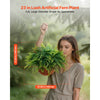 VEVOR Artificial Ferns, 2 Pcs Fake Hanging Boston Fern Bush Plant with 23 Inch Hanging Length, Plastic Faux Greenery for Indoor and Outdoor Decor, For Wall, Wedding Party, Home, Porch Garden, Office