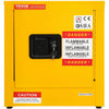 VEVOR Flammable Safety Cabinet, 11 Gal, Cold-Rolled Steel Flammable Liquid Storage Cabinet,  16.9 x 16.9 x 18.2 in Explosion Proof with 1 Door for Industrial Use, NFPA Code 30 OSHA Standards Yellow