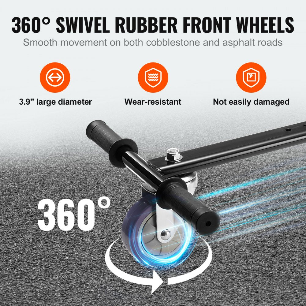 VEVOR Hoverboard Seat Attachment(Not included hoverboards), Compatible with All 6.5" 8" 8.5" 10" Hoverboards, Grips Control, Adjustable Frame Length and 220 LBS Load Capacity, Hover Board Go Karts Accessory, for Kids Adults.