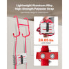 VEVOR Fire Escape Ladder, 5-6 Story 50FT Retractable Emergency Fire Ladder, Lightweight Aluminum Alloy Safety Escape Ladders with Sturdy Polyester Strap, Anti-Slip & Wide Rungs, 1000LBS Max Loading