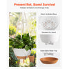 VEVOR Hanging Planters, 10 Inch Self-Watering Hanging Planter, 2 Pack Flower Pots with Drainage Hole & 2 Kinds of Plant Hangers, Plastic Basket Pots, for Garden Home Decor, Indoor & Outdoor Plants