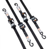 VEVOR Ratchet Tie Down Straps (4PK), 5208 lb Max Break Strength, Includes 4 Premium 1.6" x 8' Rachet Tie Downs with Padded Handles, for Moving Securing Cargo, Appliances, Lawn Equipment, Motorcycle