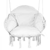 VEVOR Hanging Hammock Swing Chair, Macramé Hanging Chair with Cushion and Mounting Hardware, Cotton Rope Swing Chair for Bedroom, Balcony, Patio, Garden, 264 lbs Capacity, White