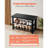 VEVOR Shoe Rack Bench, 3-Tier Bamboo Entryway Bench, Shoe Storage Organizer Holds Up to 286 lbs, 27.6 x 11.3 x 17.8 Inches, for Front Door, Hallway, Living Room, Bedroom, Black