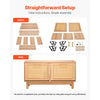 VEVOR Entryway Shoe Bench, 39.4 x 11.8 x 20.9 Inch Rattan-Like Shoes Bench with 2 Flip Drawers, 300lbs Shoe Storage Rack with 4 Compartments and 2 Rattan Doors, for Hallway, Living Room, Bedroom