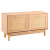 VEVOR Entryway Shoe Bench, 39.4 x 11.8 x 20.9 Inch Rattan-Like Shoes Bench with 2 Flip Drawers, 300lbs Shoe Storage Rack with 4 Compartments and 2 Rattan Doors, for Hallway, Living Room, Bedroom