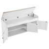 VEVOR Shoe Bench, 41.3 x 13.8 x 19.8 Inch Entryway Bench with Lift Top Storage and Seat Cushion, 250lbs Shoe Rack with 3 Cabinets and Height Adjustable Shelf, for Bedroom, Hallway, White + Black