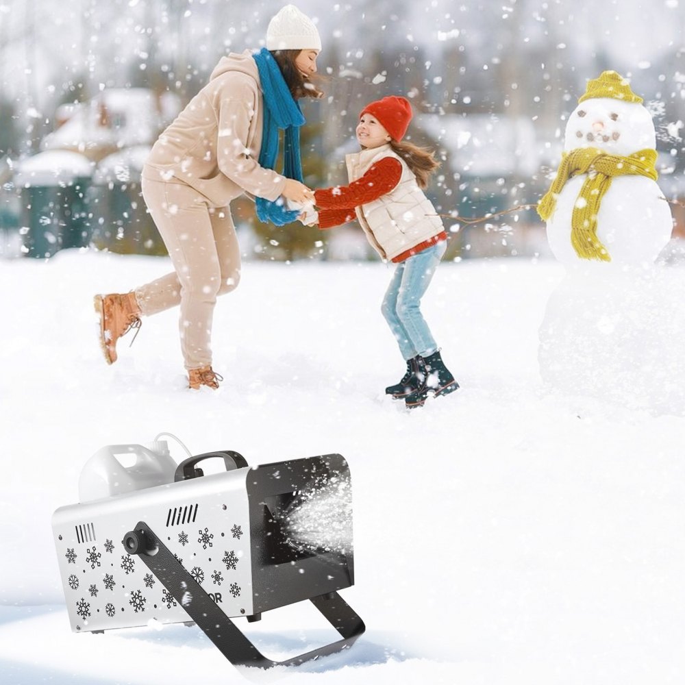 VEVOR Snow Machine, 1500W Handheld/Hanging Snow Maker By Wireless Remote Control, Portable Snowmaking Machine, High Output Snowflake Maker with 5L Tank for Christmas Party Wedding Stage Effects