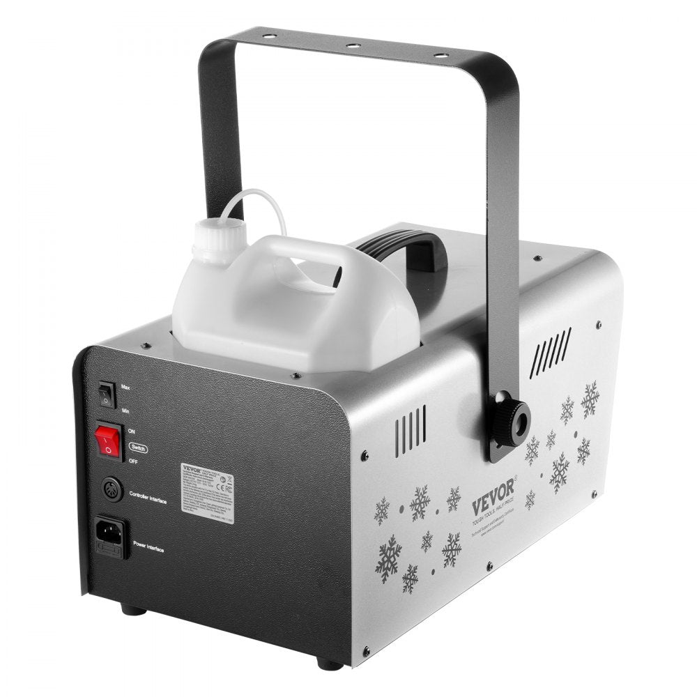 VEVOR Snow Machine, 1500W Snow Maker Machine with 2 Remotes Control and 5L Large Capacity Water Tank, High Output Snowflake Maker Stage Snow Effect for Christmas, Halloween, Wedding, DJ Parties