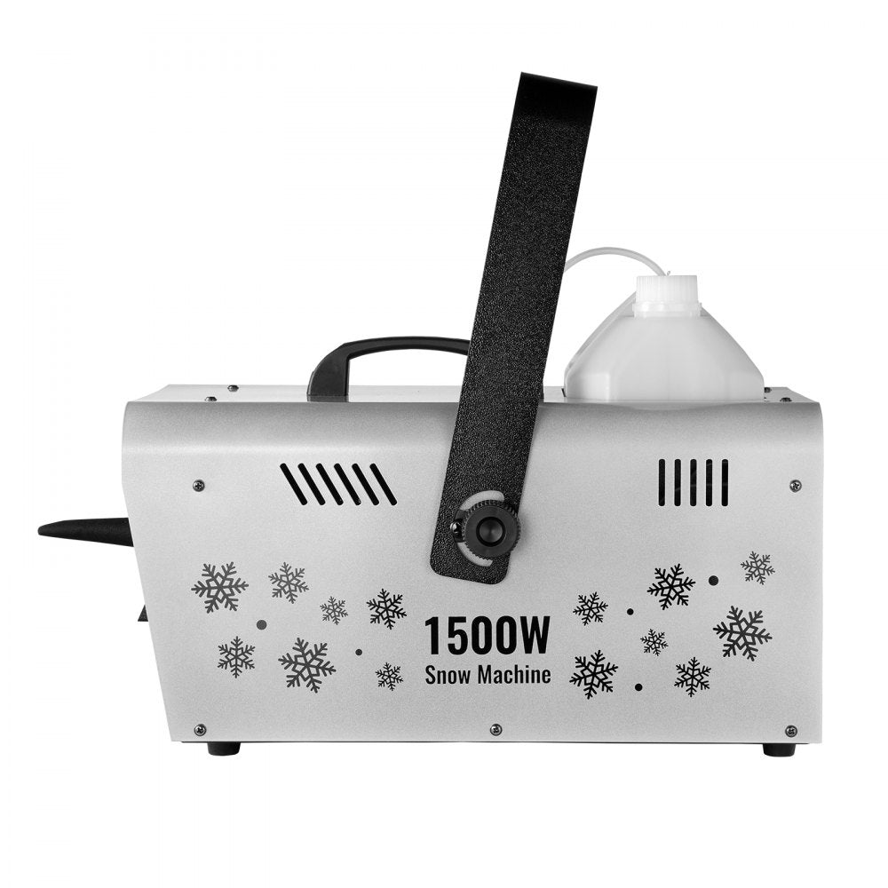 VEVOR Snow Machine, 1500W Snow Maker Machine with 2 Remotes Control and 5L Large Capacity Water Tank, High Output Snowflake Maker Stage Snow Effect for Christmas, Halloween, Wedding, DJ Parties