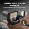 VEVOR Faraday Box, PU Leather Signal Blocking Holde, Keyless Fob Protector Shielding for WiFi, RFID, GPS, Bluetooth & 5G, Anti-Theft Box and Anti-Hacking Case Blocker, Black(6.3 x 5.1 x 3.7")