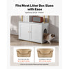 VEVOR Cat Litter Box Enclosure Furniture, 27.6 in Hidden Litter Box Cabinet with Metal Legs & 2-Tier Storage Shelves, Waterproof Cat Washroom Cat House, Fit Most of Litterbox, for Living Room