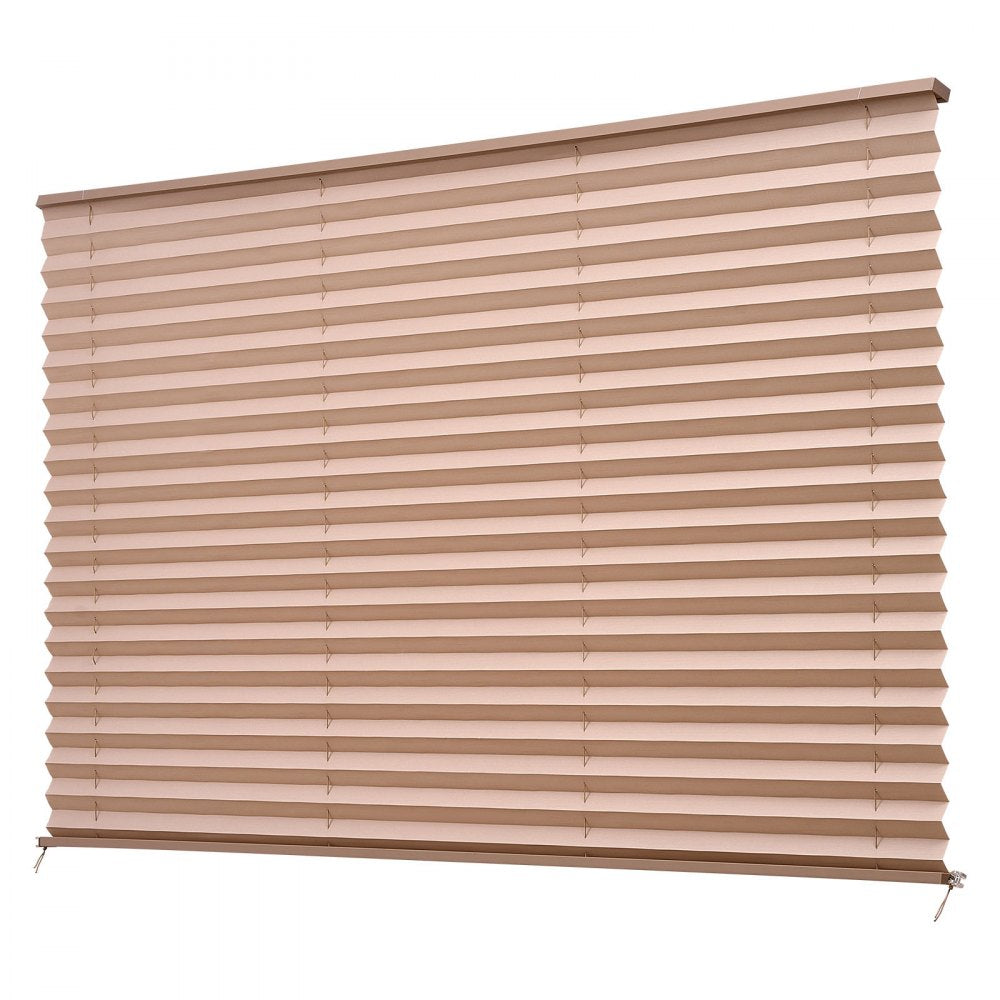 VEVOR RV Blinds, 62 in x 32 in, RV Pleated Shades, Polyester Fabric, Easy to Clean and Install, Privacy Protection and Sunlight Blocking, for Camper, Travel Trailer, Motorhome Window, Cappuccino