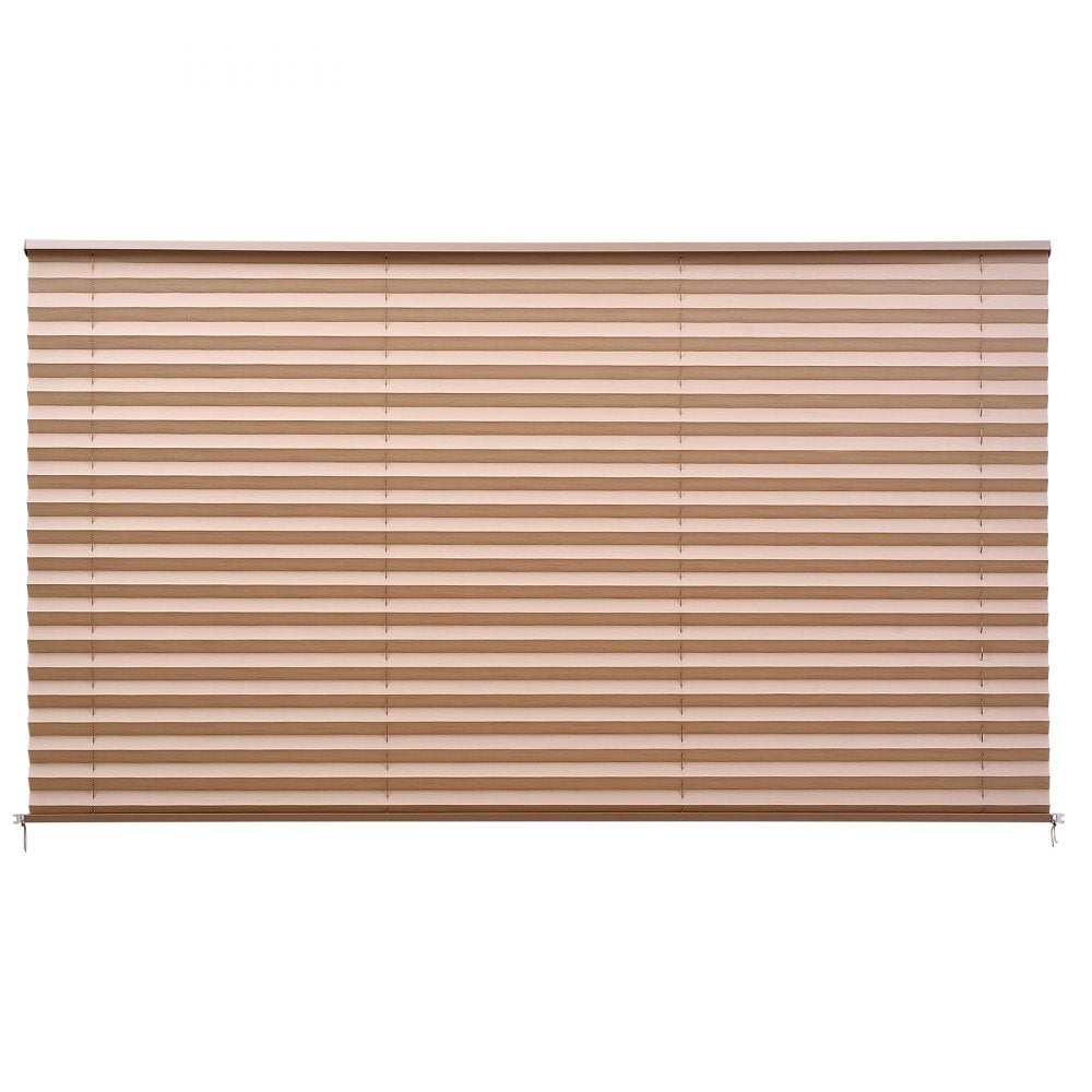 VEVOR RV Blinds, 62 in x 32 in, RV Pleated Shades, Polyester Fabric, Easy to Clean and Install, Privacy Protection and Sunlight Blocking, for Camper, Travel Trailer, Motorhome Window, Cappuccino