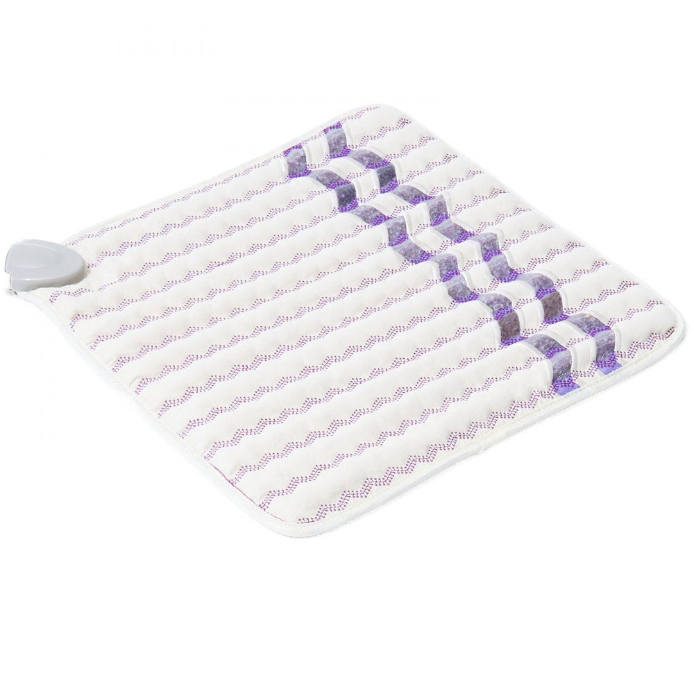 VEVOR Far Infrared Heating Pad, Amethyst Gemstones Heating Mat with Negative Ions, 103-159℉ Hot Gemstone Therapy Mat with 0-12 Hours Timer for Back Hip Pain Relief (18 x 18-inch)